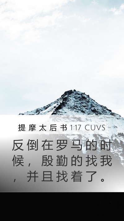提 摩 太 后 书 1:17 CUVS Mobile Phone Wallpaper - 反 倒 在 罗 马 的 时 候 ， 殷 勤 的 - Mobile Bible Verse Wallpaper