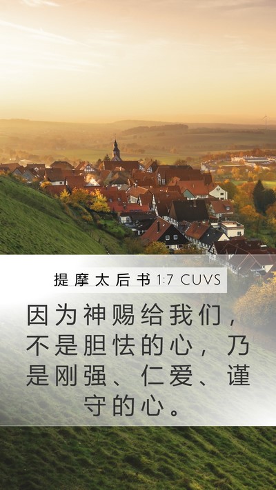 提 摩 太 后 书 1:7 CUVS Bible Verse Image