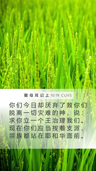 撒 母 耳 记 上 10:19 CUVS Bible Verse Image