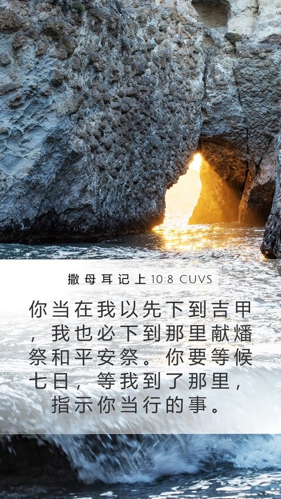 撒 母 耳 记 上 10:8 CUVS Bible Verse Image
