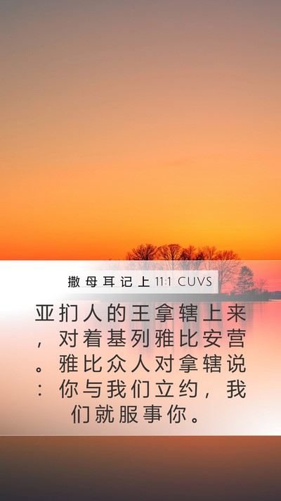 撒 母 耳 记 上 11:1 CUVS Bible Verse Image