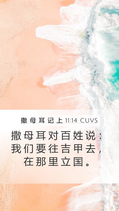 撒 母 耳 记 上 11:14 CUVS Bible Verse Image