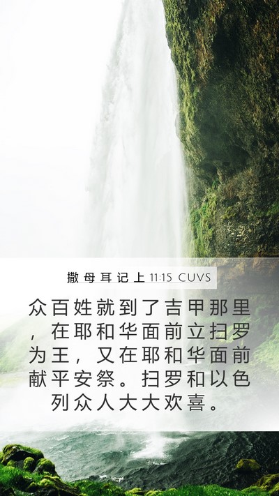 撒 母 耳 记 上 11:15 CUVS Bible Verse Image