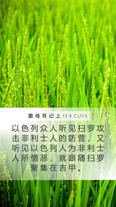 撒 母 耳 记 上 13:4 CUVS Bible Verse Image