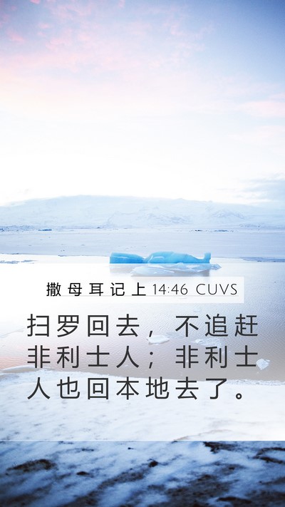 撒 母 耳 记 上 14:46 CUVS Bible Verse Image