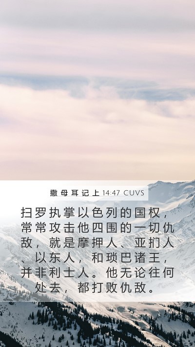 撒 母 耳 记 上 14:47 CUVS Bible Verse Image