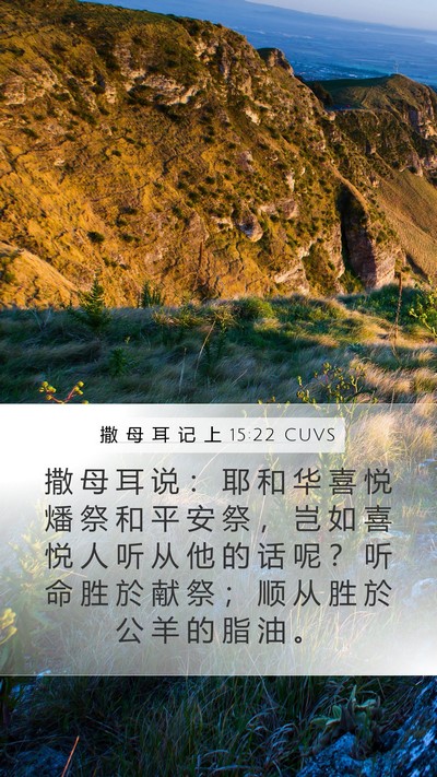 撒 母 耳 记 上 15:22 CUVS Bible Verse Image