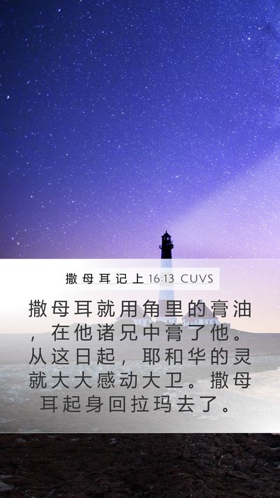 撒 母 耳 记 上 16:13 CUVS Bible Verse Image
