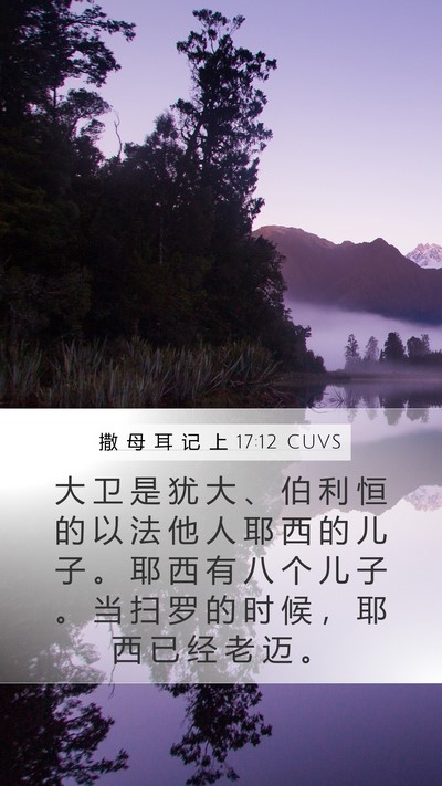 撒 母 耳 记 上 17:12 CUVS Bible Verse Image
