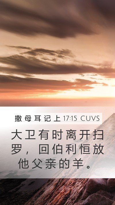 撒 母 耳 记 上 17:15 CUVS Bible Verse Image