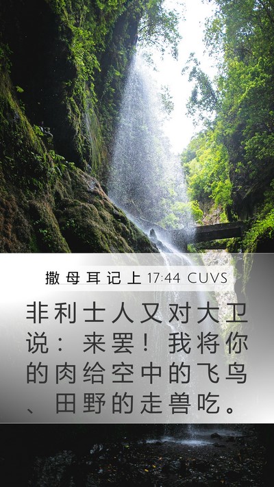 撒 母 耳 记 上 17:44 CUVS Bible Verse Image