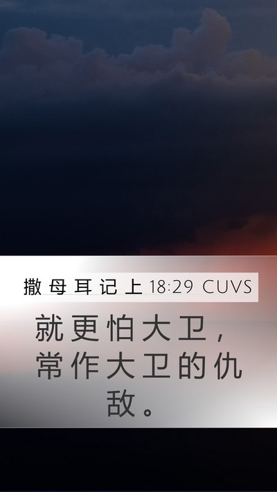 撒 母 耳 记 上 18:29 CUVS Bible Verse Image