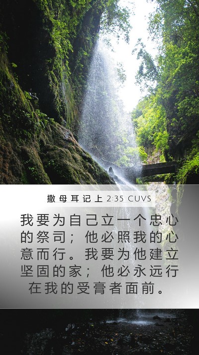撒 母 耳 记 上 2:35 CUVS Bible Verse Image