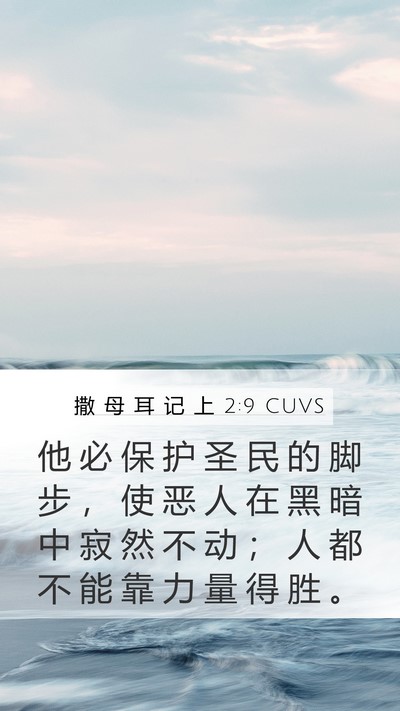 撒 母 耳 记 上 2:9 CUVS Bible Verse Image
