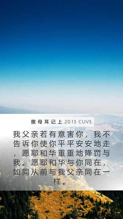 撒 母 耳 记 上 20:13 CUVS Bible Verse Image