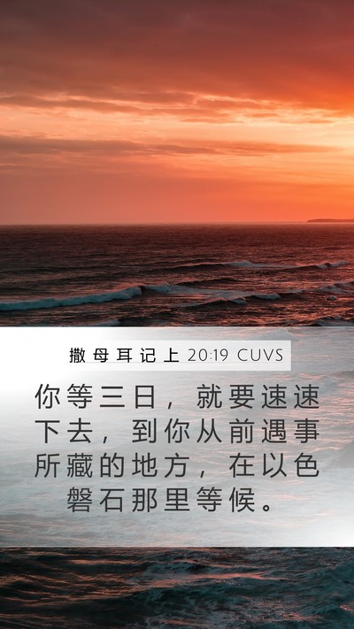 撒 母 耳 记 上 20:19 CUVS Bible Verse Image