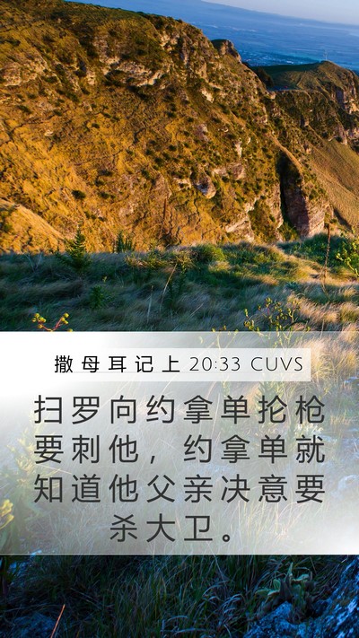撒 母 耳 记 上 20:33 CUVS Bible Verse Image