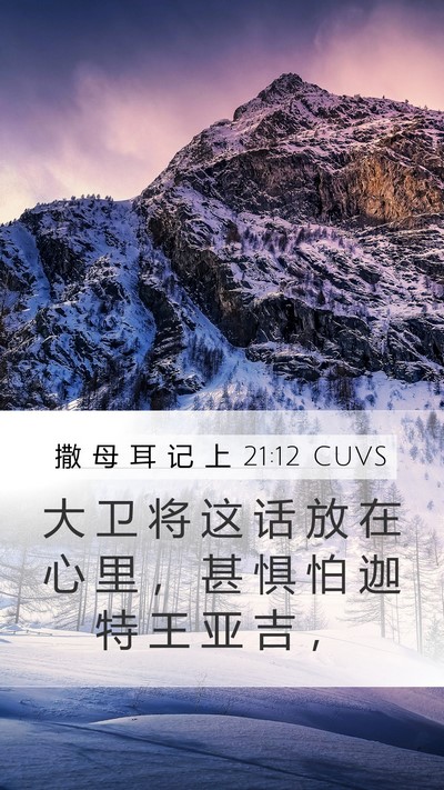 撒 母 耳 记 上 21:12 CUVS Bible Verse Image