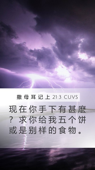 撒 母 耳 记 上 21:3 CUVS Bible Verse Image
