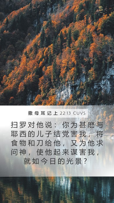 撒 母 耳 记 上 22:13 CUVS Bible Verse Image