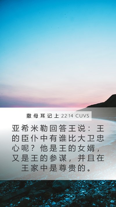 撒 母 耳 记 上 22:14 CUVS Bible Verse Image