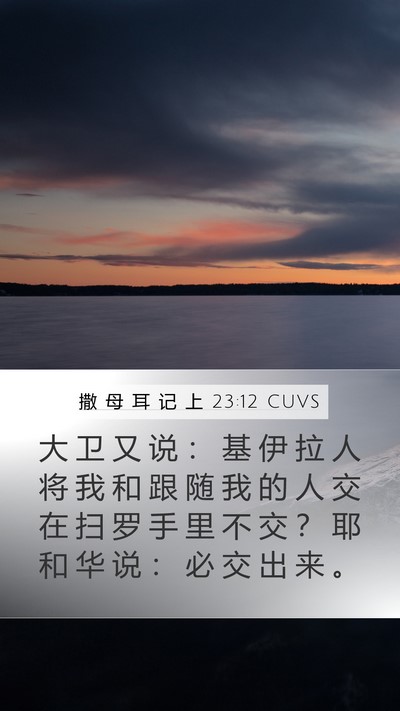 撒 母 耳 记 上 23:12 CUVS Bible Verse Image