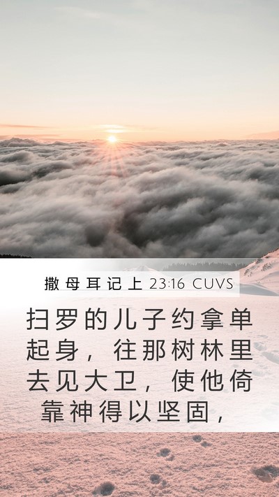 撒 母 耳 记 上 23:16 CUVS Bible Verse Image
