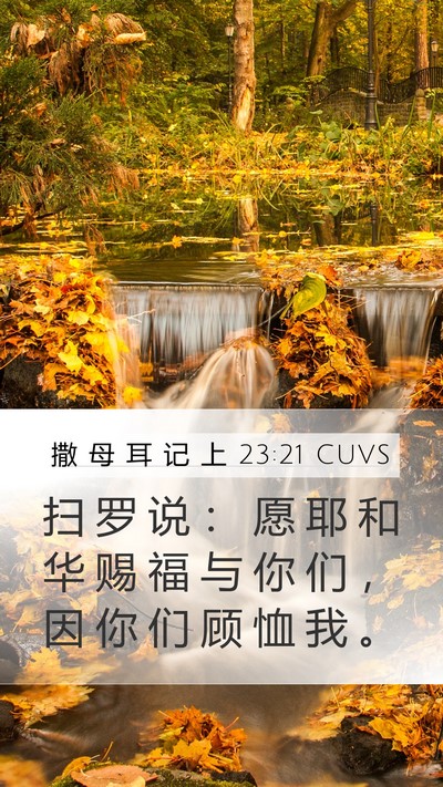 撒 母 耳 记 上 23:21 CUVS Bible Verse Image