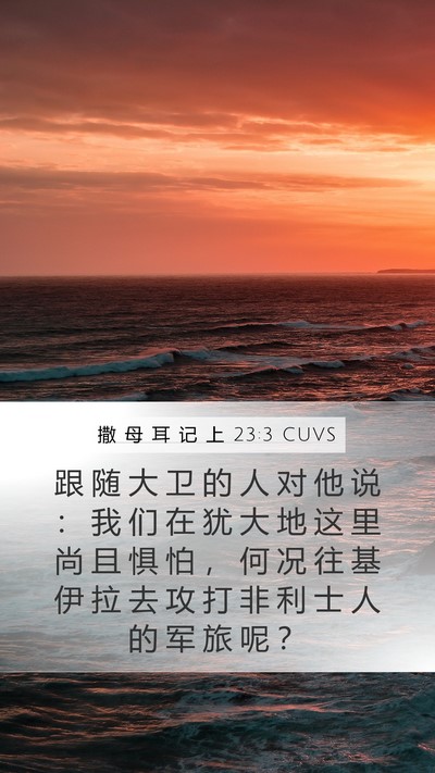 撒 母 耳 记 上 23:3 CUVS Bible Verse Image