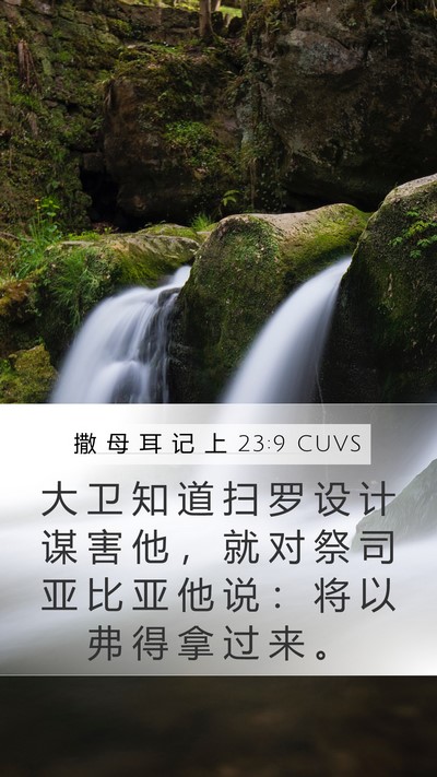 撒 母 耳 记 上 23:9 CUVS Bible Verse Image