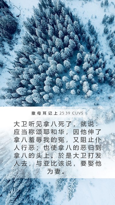 撒 母 耳 记 上 25:39 CUVS Bible Verse Image