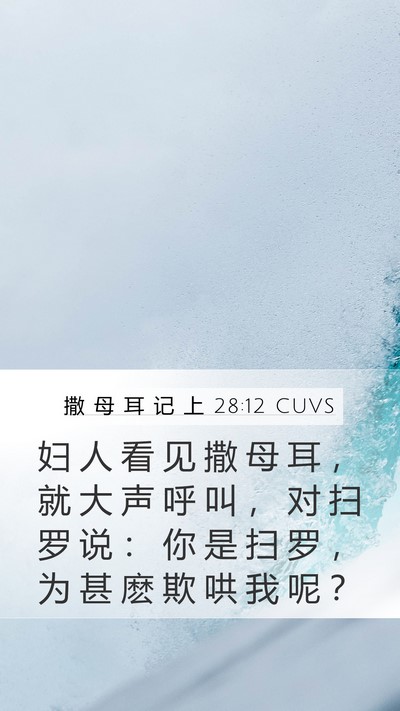 撒 母 耳 记 上 28:12 CUVS Bible Verse Image