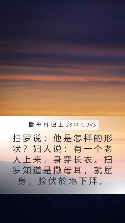 撒 母 耳 记 上 28:14 CUVS Bible Verse Image