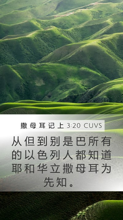 撒 母 耳 记 上 3:20 CUVS Bible Verse Image