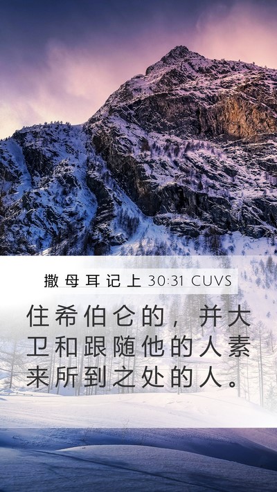 撒 母 耳 记 上 30:31 CUVS Bible Verse Image