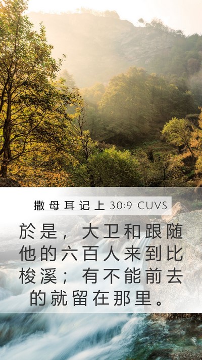 撒 母 耳 记 上 30:9 CUVS Bible Verse Image