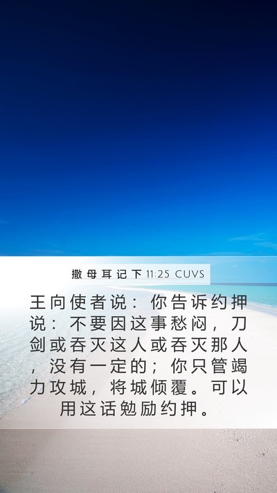 撒 母 耳 记 下 11:25 CUVS Bible Verse Image