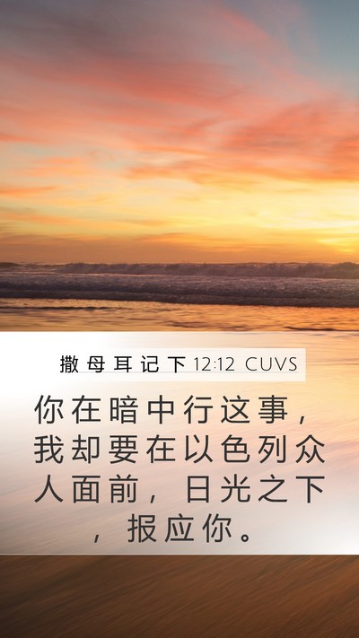 撒 母 耳 记 下 12:12 CUVS Bible Verse Image