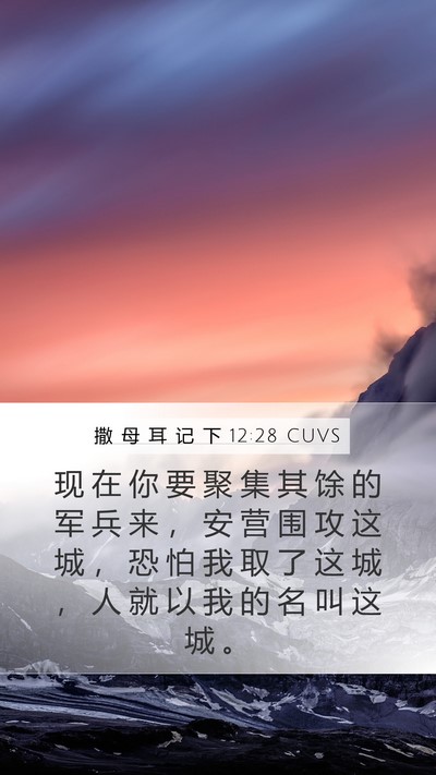 撒 母 耳 记 下 12:28 CUVS Bible Verse Image