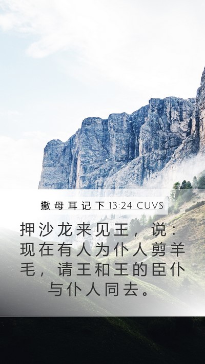 撒 母 耳 记 下 13:24 CUVS Bible Verse Image