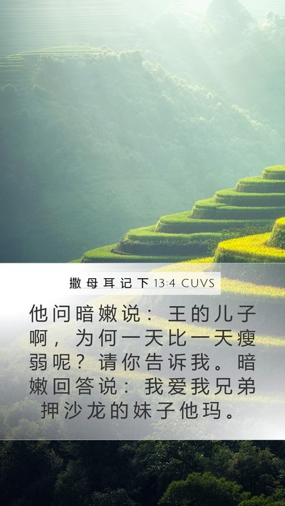 撒 母 耳 记 下 13:4 CUVS Bible Verse Image