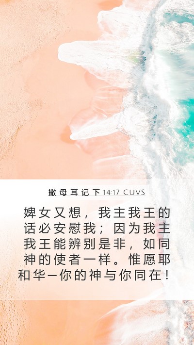 撒 母 耳 记 下 14:17 CUVS Bible Verse Image