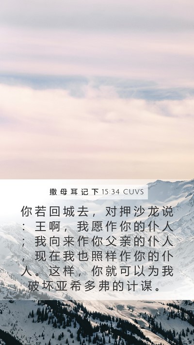 撒 母 耳 记 下 15:34 CUVS Bible Verse Image