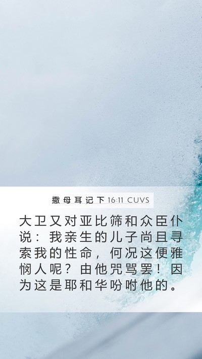 撒 母 耳 记 下 16:11 CUVS Bible Verse Image