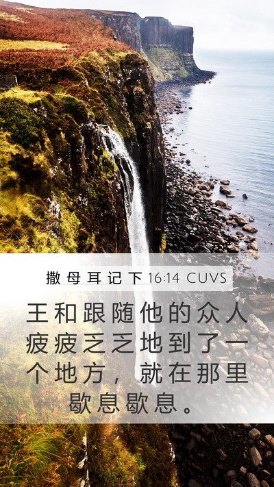 撒 母 耳 记 下 16:14 CUVS Bible Verse Image