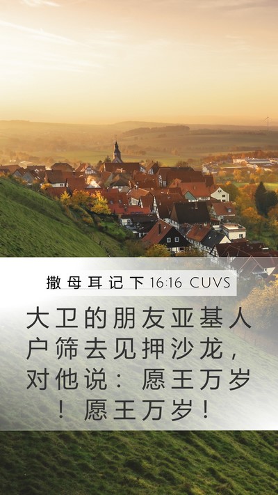 撒 母 耳 记 下 16:16 CUVS Bible Verse Image