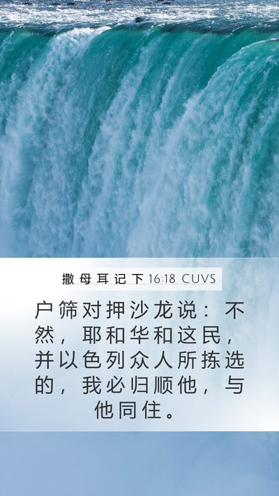 撒 母 耳 记 下 16:18 CUVS Bible Verse Image