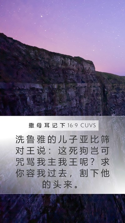 撒 母 耳 记 下 16:9 CUVS Bible Verse Image