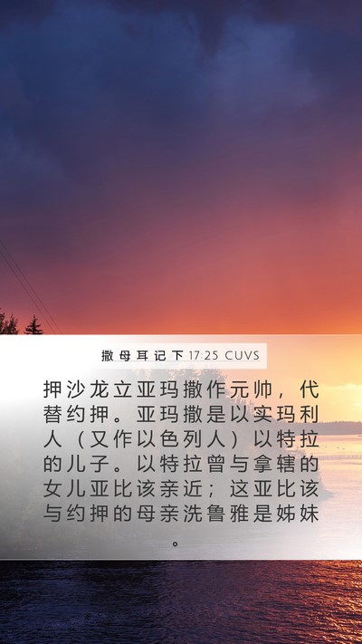 撒 母 耳 记 下 17:25 CUVS Bible Verse Image