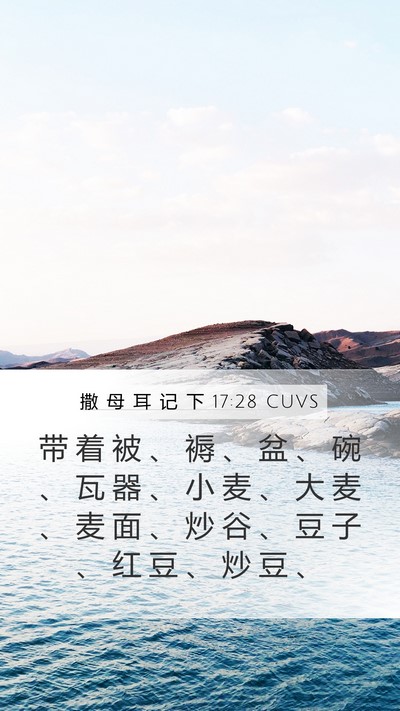 撒 母 耳 记 下 17:28 CUVS Bible Verse Image
